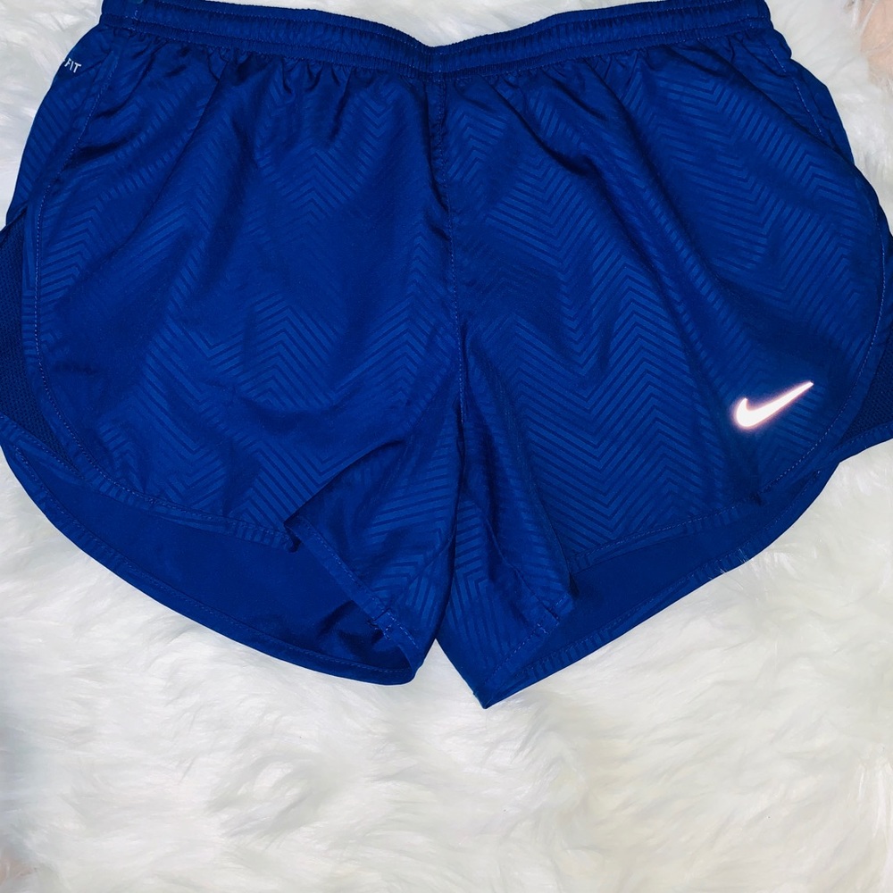 Blue Nikie shorts with storage pocket